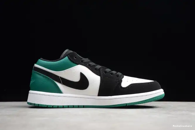 MaikeSneakers 553558-113 White Mystic Low Air 1 Jordan Green Black 0517